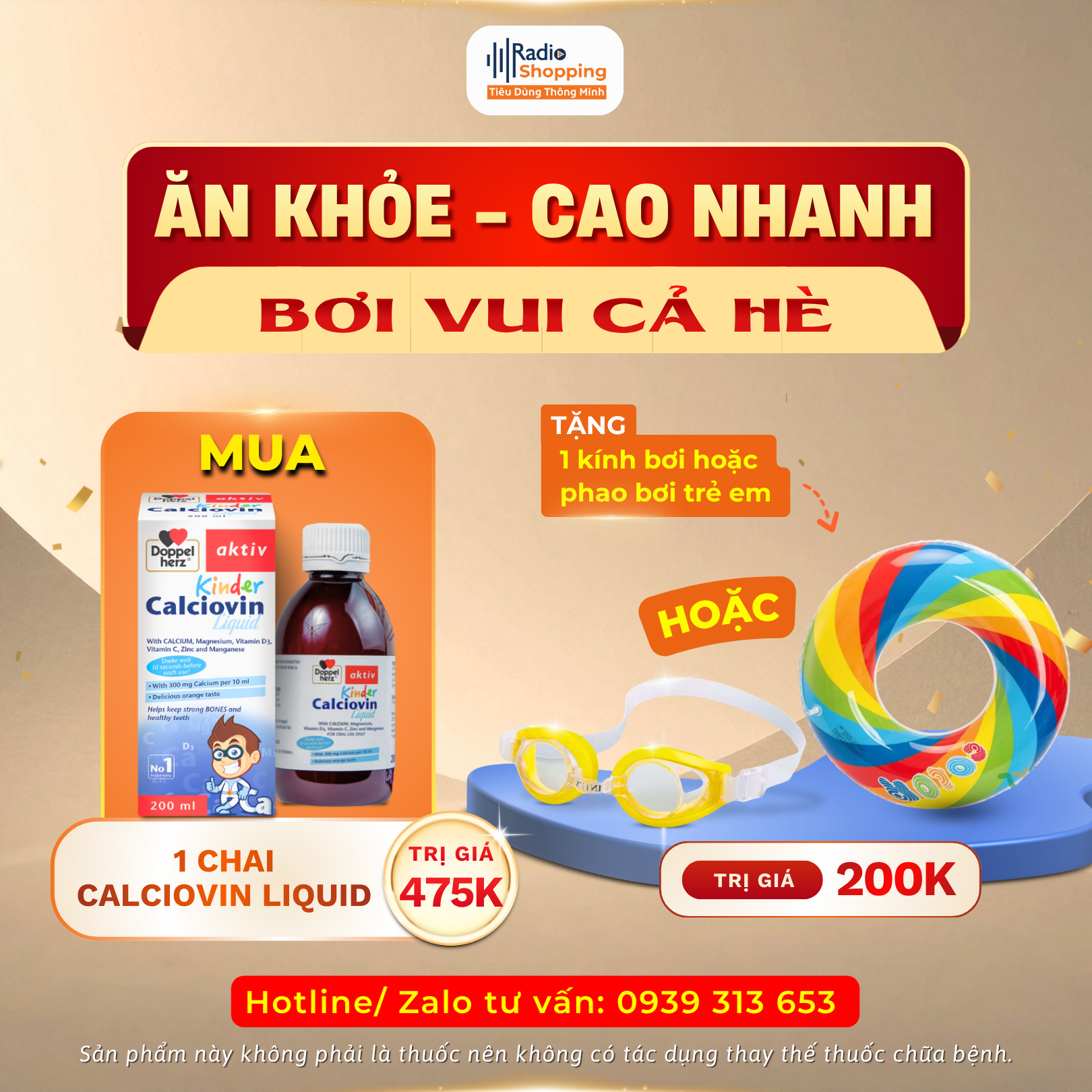 🎁 Chương trình khuyến mãi khi mua sản phẩm Calciovin Liquid

